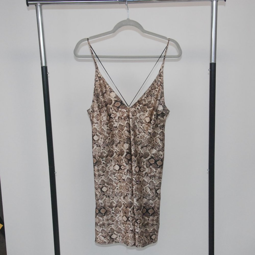 Victoria Secret Snakeskin Slip with black ribbon detail